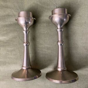 Candlestick Holders tea light not sure what metal. OSK